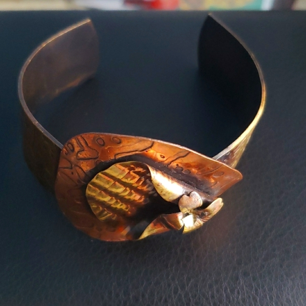 Brass and copper Bangle